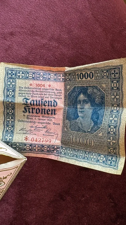 Österreichische 1000-Kronen-Banknote von 1922