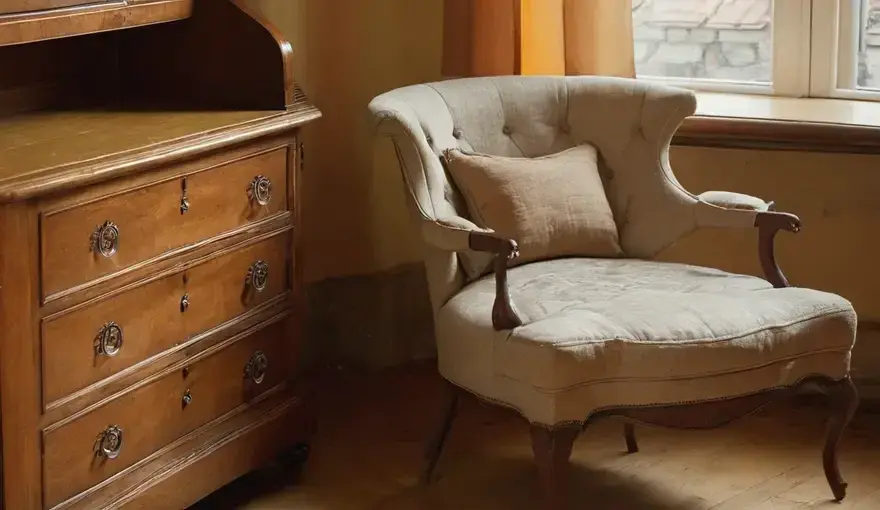 Fauteuil um 1900, gepolstert